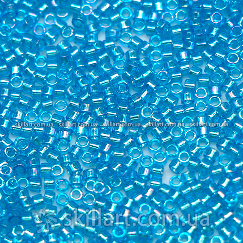 Бисер DB-1249 Miyuki Delica Beads 11/0 (прозрачный радужный, голубой)